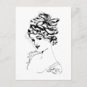 Art Nouveau Lady 1917 Fine Art Briefkaart (Voorkant)