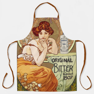 Art Nouveau Lady Bitters Alfonse Mucha Schort