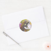 Art Nouveau Lady Ronde Sticker (Envelop)