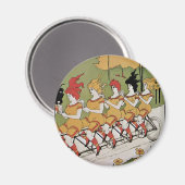  Art Nouveau, lagers Tandem Fiets Magneet (Voorkant / Achterkant)