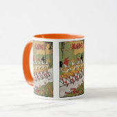 Art Nouveau, lagers Tandem Fiets Mok (Voorkant links)