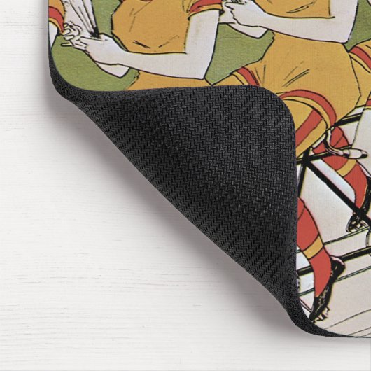 Art Nouveau, lagers Tandem Fiets Muismat (Hoek)