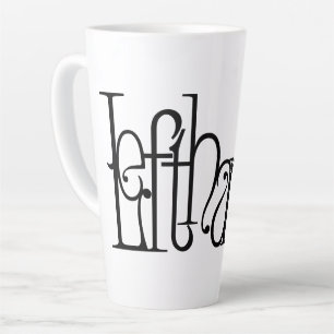 Art Nouveau Lateon Typografie Latte Mok