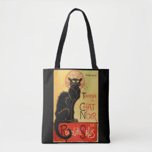 Art Nouveau Le Chat Noir Black Cat Tote Bag