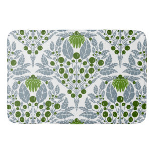 Art Nouveau leisteen & groen- bloemenschelp Badmat