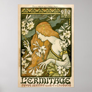 Art Nouveau L'Ermitage Hoesje van Paul Berthon Poster