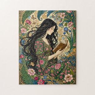 Art Nouveau lezen in de tuin Legpuzzel