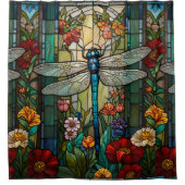  art nouveau libel boho chic douchegordijn (Voorkant)