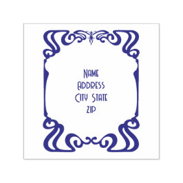 Art nouveau lijst adres zelfinktende stempel