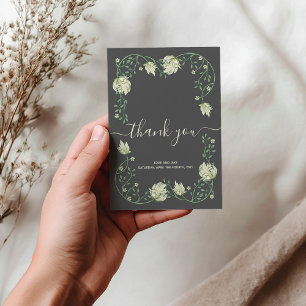 Art Nouveau  lijst bruiloft bedankt je kaart