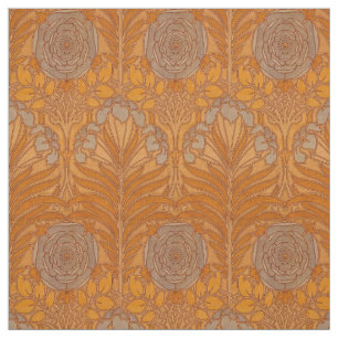 Art Nouveau Lilie & Tudor Roos Patroon Stof