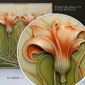 Art Nouveau Lilies Tegeltje