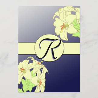 Art Nouveau Lillies Trouw Uitnodiging