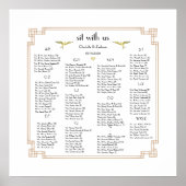 Art Nouveau Love Bird Wedding Poster (Voorkant)