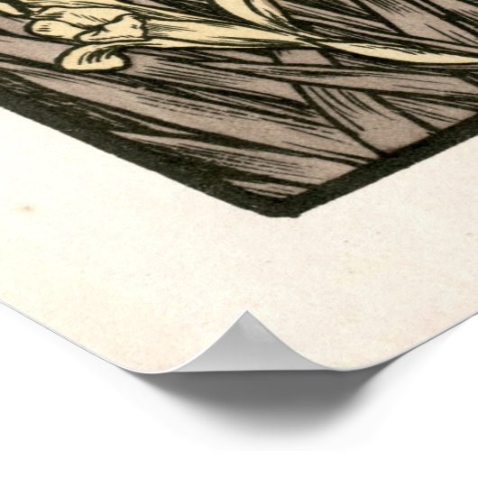  Art Nouveau Lutèce van Adolphe Giraldon Poster (Hoek)