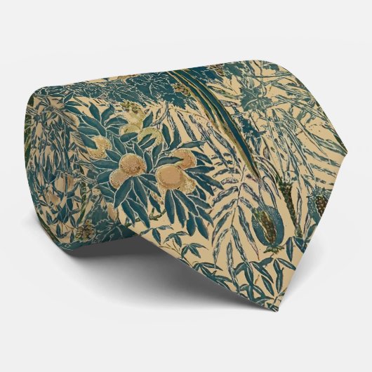  Art Nouveau Macaw Pattern van Walter Crane Stropdas (Opgerold)