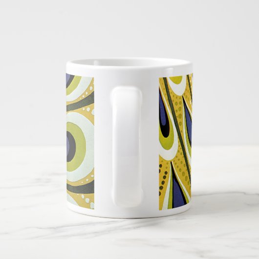 Art Nouveau, Macmillan's Peacock Feather Extra Grote Beker (Achterkant)