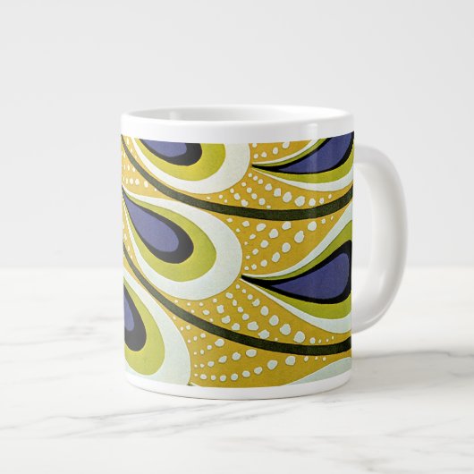 Art Nouveau, Macmillan's Peacock Feather Extra Grote Beker (Voorkant rechts)