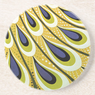  Art Nouveau, Macmillan's Peacock Feather Zandsteen Onderzetter