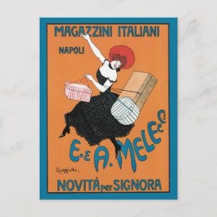 Art Nouveau Magazzini Italiani van Capiello Briefkaart
