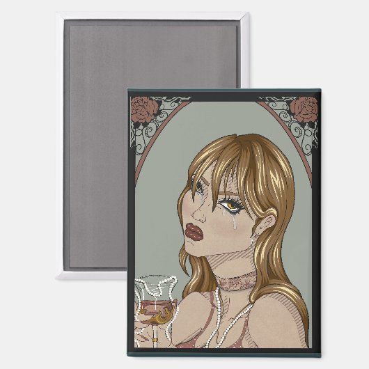 Art nouveau magneet (Voorkant / Achterkant)