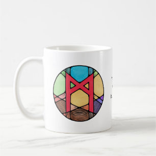 Art Nouveau Mannaz Rune Mok – MENSHEID!