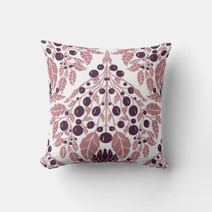 Art Nouveau Mauve & Paarse- bloemenschelp Kussen