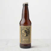  Art Nouveau Mermaid Bier Etiket (Voorkant)