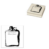 Art Nouveau Mermaid Rubberstempel (Gestempeld)