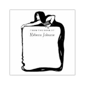 Art Nouveau Mermaid Rubberstempel (Afrduk)