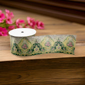 Art Nouveau Metallic Goud Roze Rozen Medallion Lint