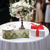 Art Nouveau Metallic Goud Roze Rozen Medallion Lint