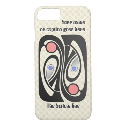 Art Nouveau Mid-Century MashUp (gepersonaliseerd) Case-Mate iPhone Case (Achterkant)