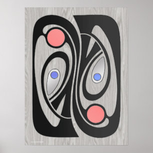 Art Nouveau Middeleeuwse MashUp 18x24 Poster