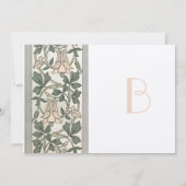 Art Nouveau MielSuckle Faire-part de mariage rose (Dos)