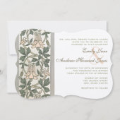 Art Nouveau MielSuckle Faire-part de mariage rose (Devant)