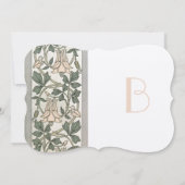 Art Nouveau MielSuckle Faire-part de mariage rose (Dos)