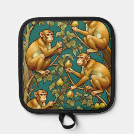 Art Nouveau Monkey Pot Holder Pannenlap