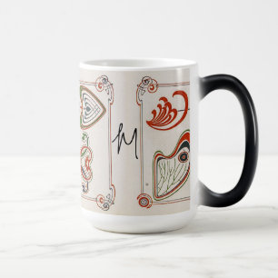  Art Nouveau Monogram schilderij van Mucha Magische Mok