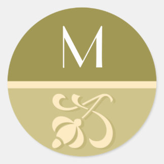 Art Nouveau-monogram zegel