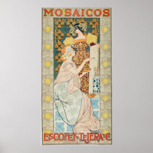  Art Nouveau Mosaicos Escofet-Tejera y CA Poster