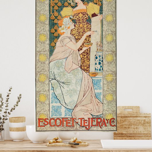  Art Nouveau Mosaicos Escofet-Tejera y CA Poster (Keuken)