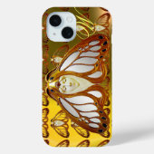 ART NOUVEAU MOTH WOMAN GEM MONOGRAM Case-Mate iPhone CASE (Achterkant)