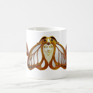 ART NOUVEAU MOTH WOMAN KOFFIEMOK