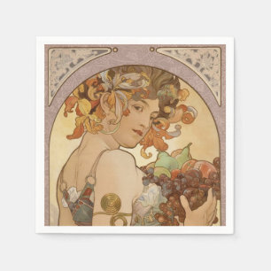 Art Nouveau Mucha Afdrukken Servetten