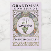  Art Nouveau Mucha Candle Label Sjabloon Voedselcontainer Etiket (Enkel label)