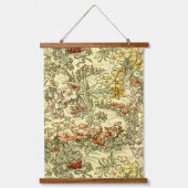  Art Nouveau Mucha Floral Pattern Hangend Wandkleed (Voorkant)