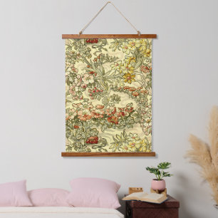  Art Nouveau Mucha Floral Pattern Hangend Wandkleed