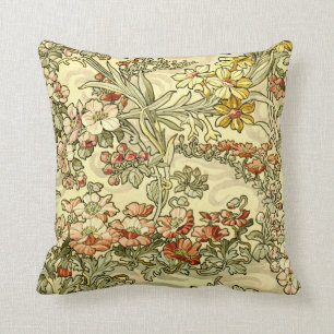  Art Nouveau Mucha Floral Pattern Kussen