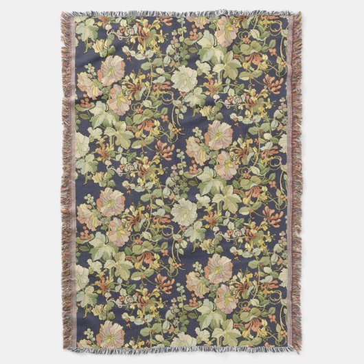 Art Nouveau Mucha Honeysuckle Pattern Deken (Voorkant Verticaal)